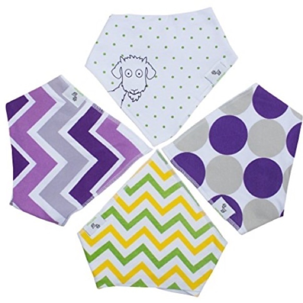 BILLY GOAT baby bandana drool bibs original set 4 pack